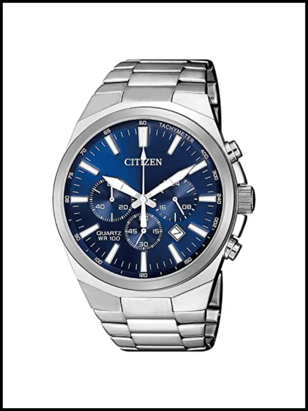 Citizen Men's Quartz Chronograph Stainless Steel Watch, 100M Water Resistant